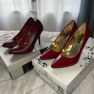 Red stiletto pumps bundle